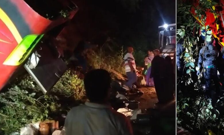 आंध्र-प्रदेश-में-बड़ा-सड़क-हादसा:-घाट-रोड-से-बस-खाई-में-गिरी,-9-की-मौत,-कई-घायल