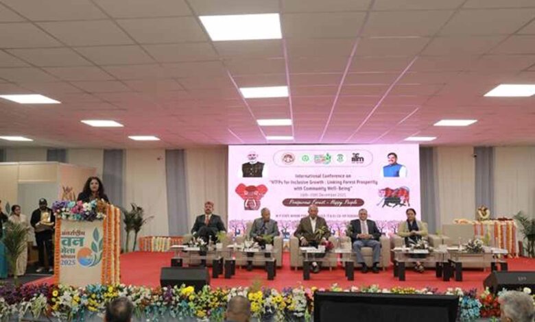 गाडरवाड़ा की सबई रस्सी एवं दोना पत्तल बनाने की विधि मेले में आकर्षण का केन्द्र रही