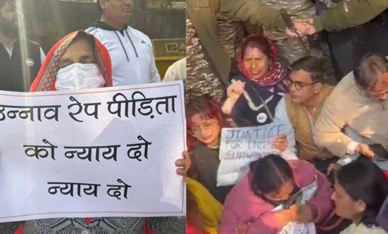 जंतर-मंतर-पर-उन्नाव-रेप-पीड़िता-का-प्रदर्शन,-bjp-जिंदाबाद-के-नारों-के-बीच-मां-हुई-बेहोश