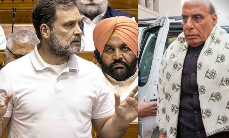 चीन-पर-राहुल-गांधी-के-बयान-से-लोकसभा-में-बवाल,-राजनाथ-सिंह-बोले—सबूत-दो-या-माफी-मांगो
