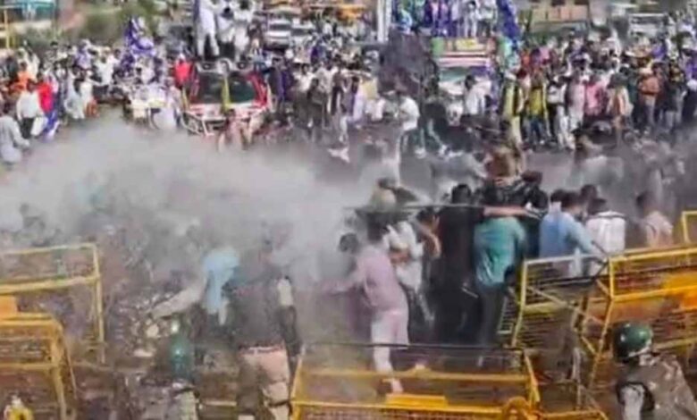 दतिया में भीम आर्मी-असपा की संकल्प यात्रा पर बवाल, पुलिस का लाठीचार्ज और वाटर कैनन