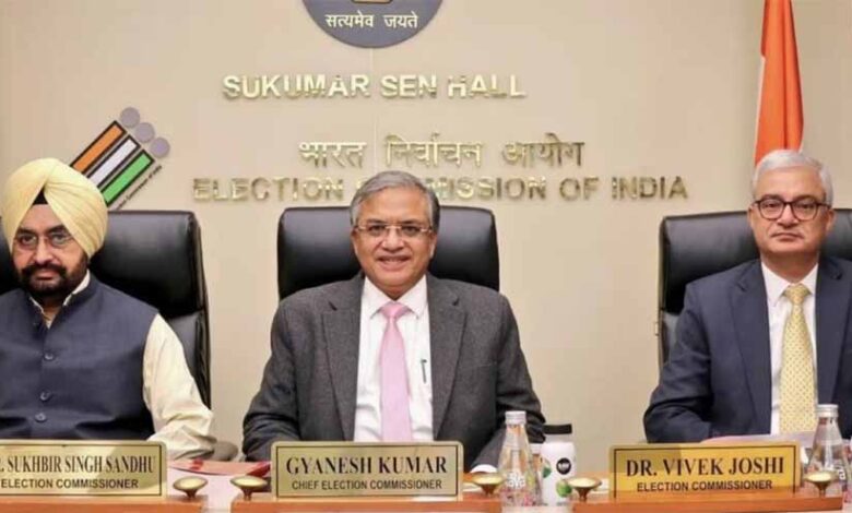 पांच राज्यों में चुनावी बिगुल, बंगाल में दो चरणों में और बाकी में एक चरण में मतदान