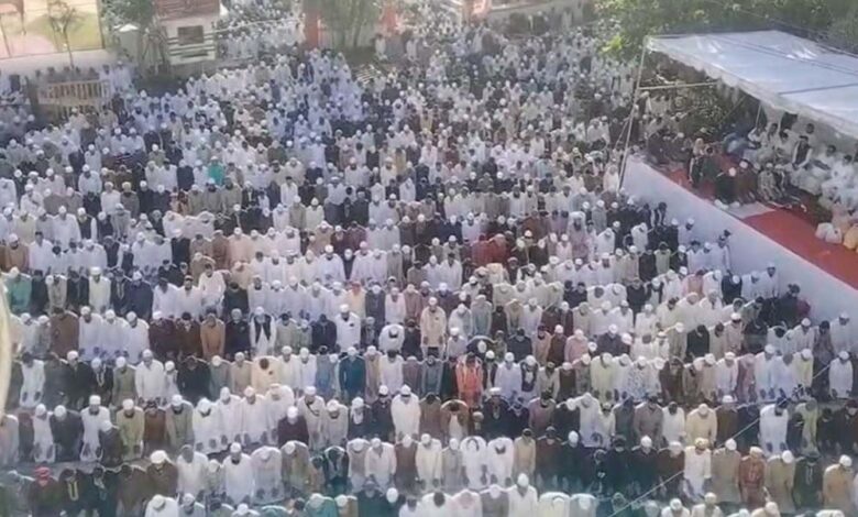 ईद की नमाज के बाद भोपाल में लगे नारे – अमेरिका-इजराइल मुर्दाबाद, सुन्नी और शिया के अलग-अलग आयोजन