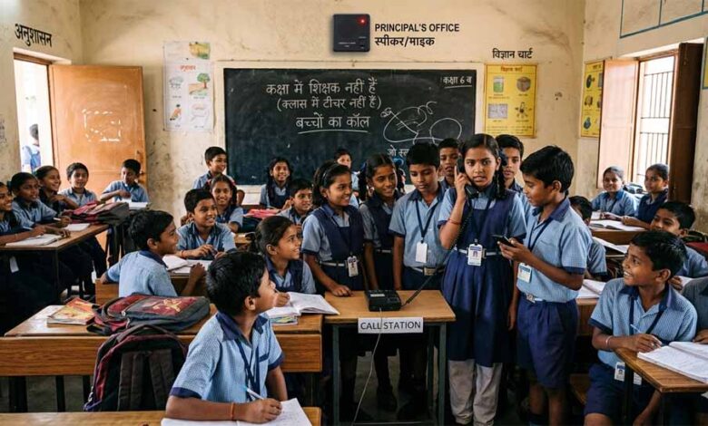 टीचर गायब तो बच्चे करेंगे कॉल: क्लासरूम में स्पीकर-माइक से होगी निगरानी