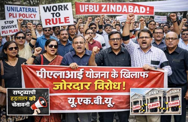 पीएलआई विवाद पर बैंक कर्मियों का उबाल: देशभर में विरोध तेज, हड़ताल की चेतावनी