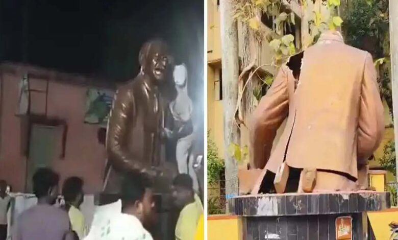 बंगाल में तनाव: भीड़ ने तोड़ी लेनिन की मूर्ति, कांग्रेस ने TMC दफ्तर पर किया कब्जा