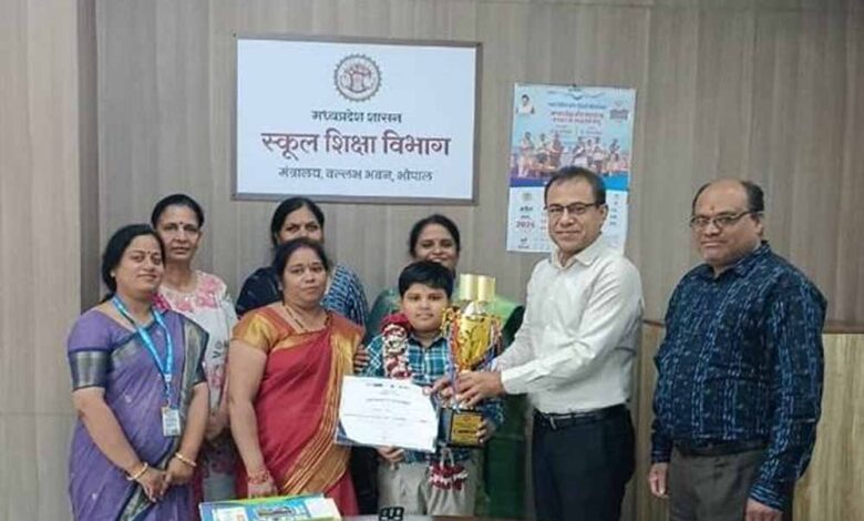 सांदीपनि विद्यालय के छात्र आराध्य ने बढ़ाया प्रदेश का मान