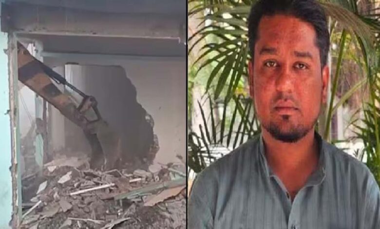 TCS कांड में बड़ा एक्शन: निदा खान के मददगार AIMIM पार्षद मतीन पटेल के घर-ऑफिस पर चला बुलडोजर